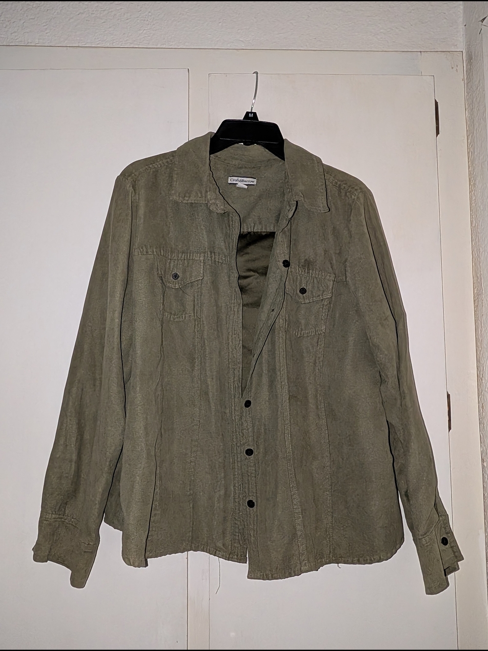 croft & barrow Olive Green Women's Button-Front Jacket